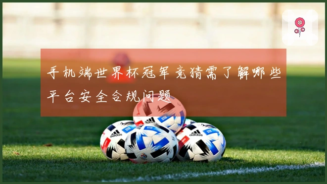 手机端世界杯冠军竞猜需了解哪些平台安全合规问题