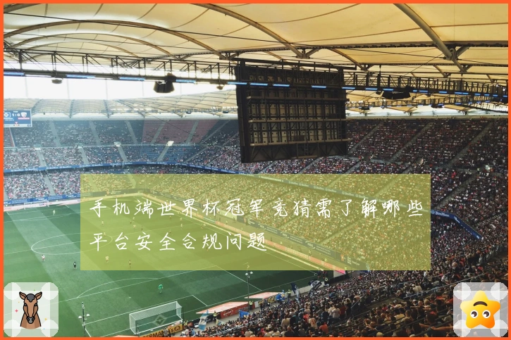 手机端世界杯冠军竞猜需了解哪些平台安全合规问题